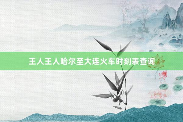 王人王人哈尔至大连火车时刻表查询